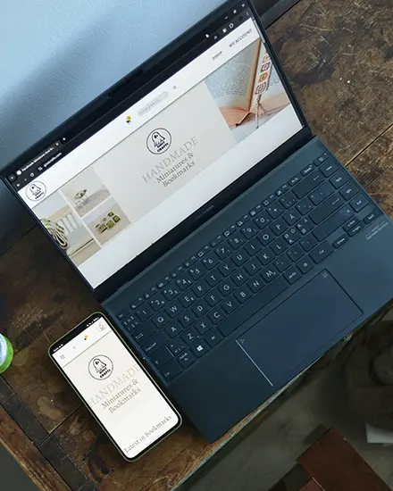 GhstCraftin verkkokauppa mobiilissa ja läppärillä.