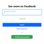 Facebookin kirjautumisikkuna, joka estää sisällön selaamisen ilman sisäänkirjautumista.